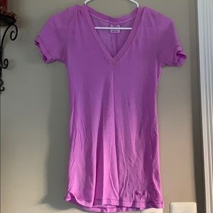 Purple V-Neck T
